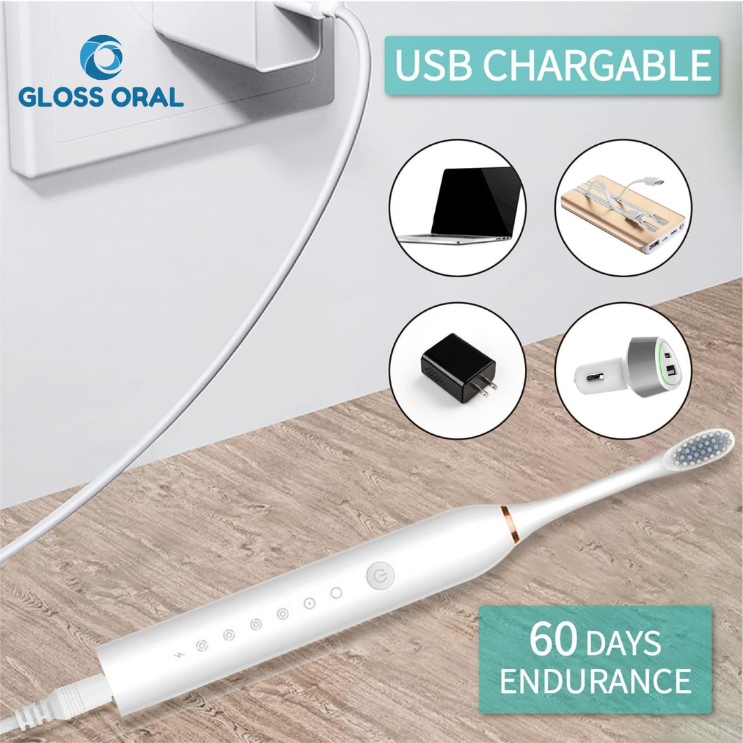 Rechargeable Electric Toothbrush With 4 heads